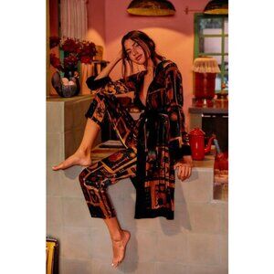 💕FARM RIO💕 Tropical Icons Kimono Robe ~ Tropical Icons Large L NWT